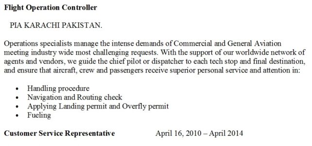 Flight Operation Controller Resume Sample Flight Operation Controller Resume Sample