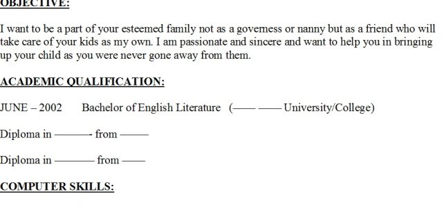 Babysitter Resume Sample Babysitter Resume Sample