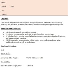 Commerce Teacher Resume Sample