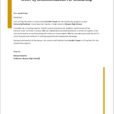 Letter Of Recommendation Templates