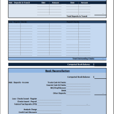 Bank Reconciliation Statement Templates