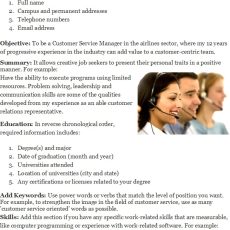 Customer Service Resume Sample Templates