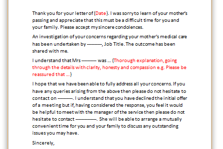 Complaint Response Letter Templates Complaint Response Letter Templates