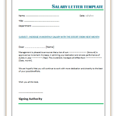 Salary Increase Letter Samples