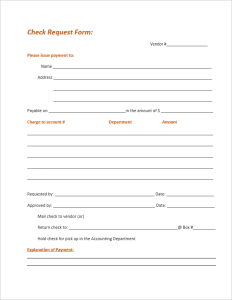 Best 5 Check Request Form Templates — Latest Resume Sample