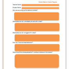 Behavior Contract Templates: A Practical Guide For Partents, Teacher And Professionals Behavior Contract Templates: A Practical Guide For Partents, Teacher And Professionals